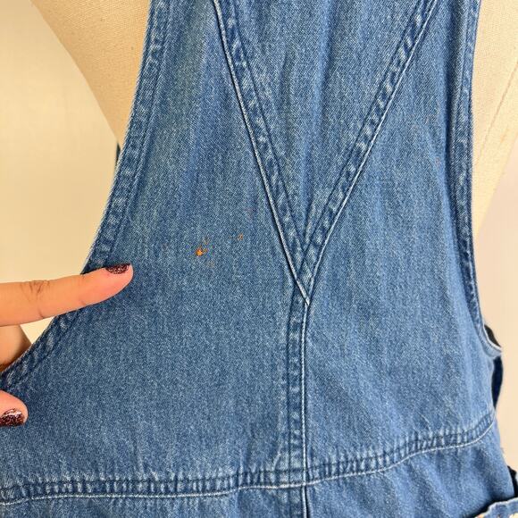 Vintage Denim Overalls Mandal Bay Printed Hens - Picture 10 of 11